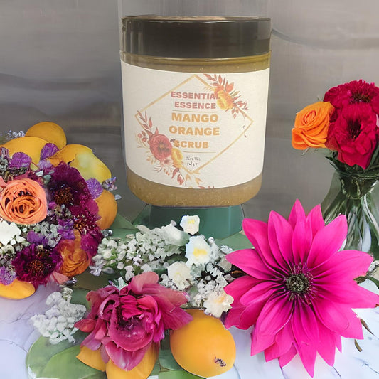 Mango orange body scrub